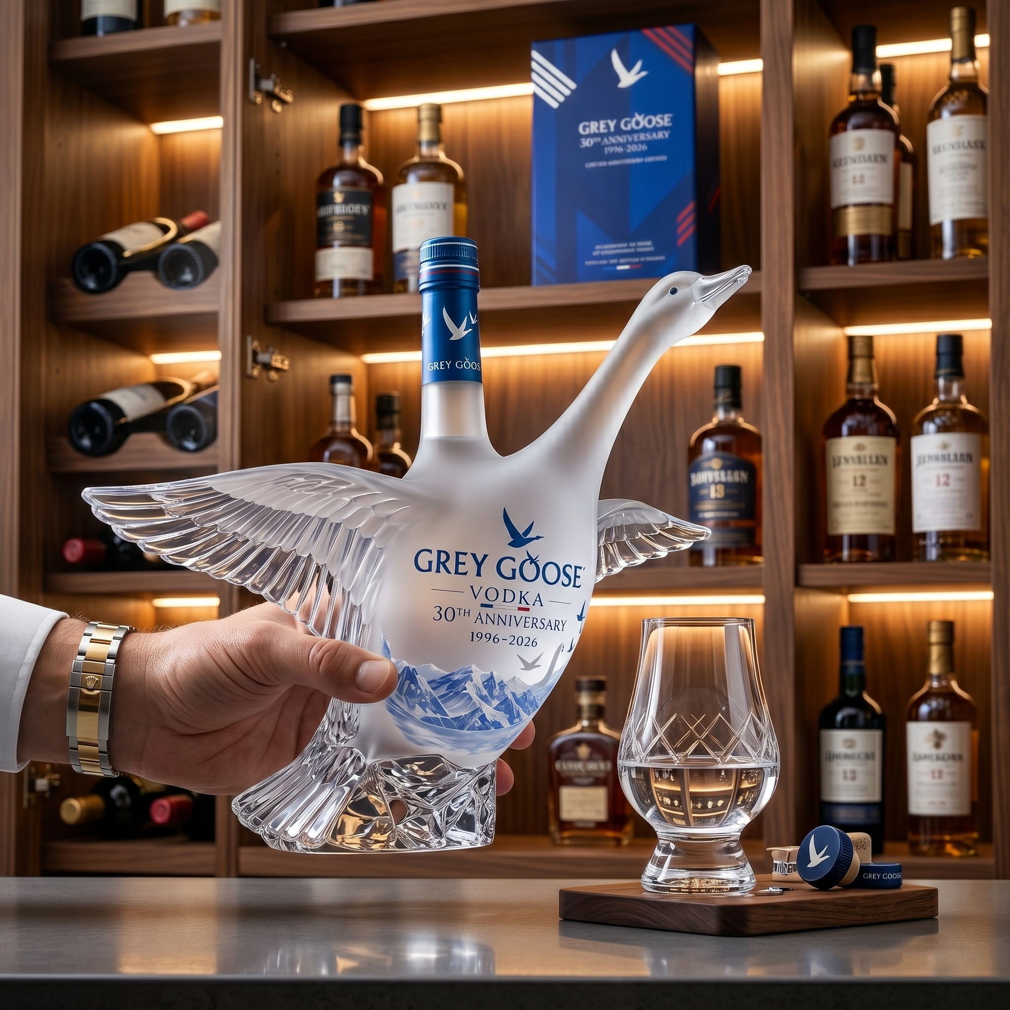 🔥 Limited Edition-Grey Goose 30th Anniversary Limited Edition Vodka Bottle