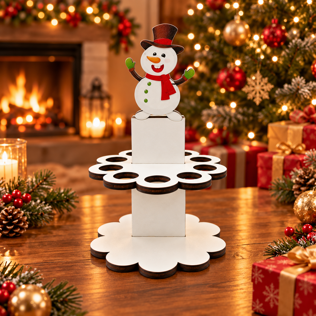 🔥Last 40pcs🎉-🎄 ✨ Christmas Tabletop Wooden Money Holder 🎁