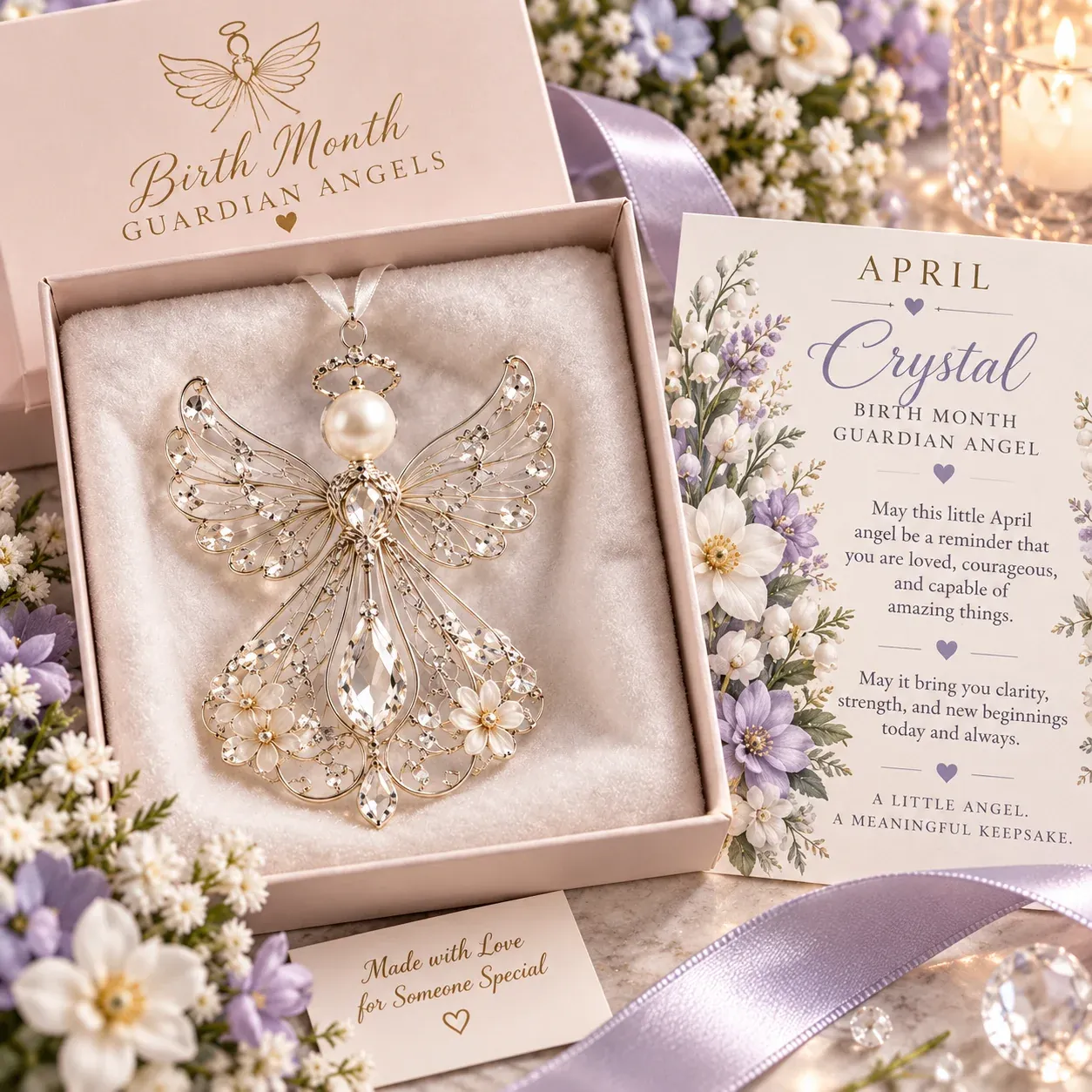 April Crystal birth month guardian angel