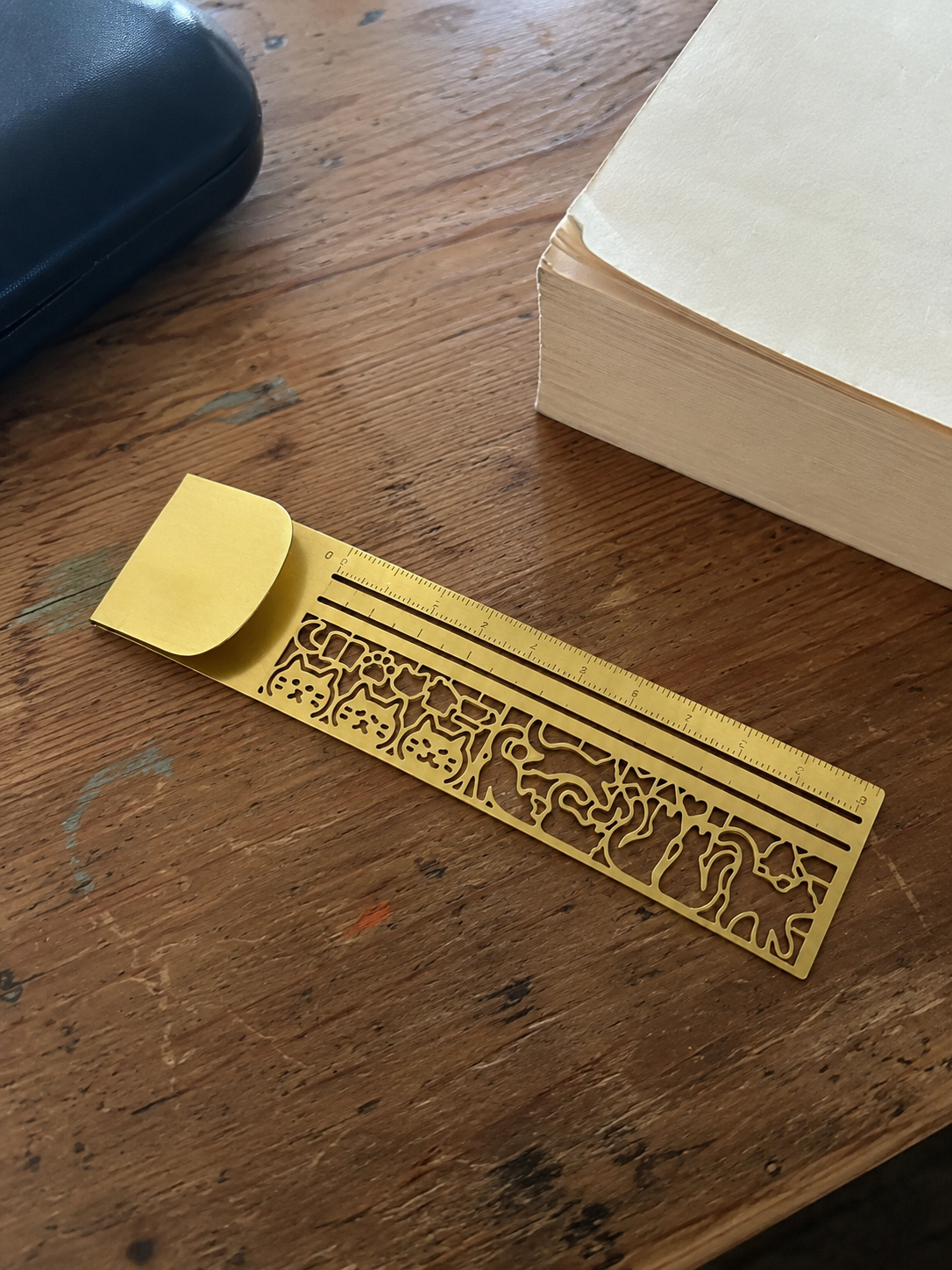 🔥Last Day 50% OFF - 😻📏 Cat Lover’s 3-in-1 Metal Bookmark Ruler | Bookmark, Ruler & Coloring