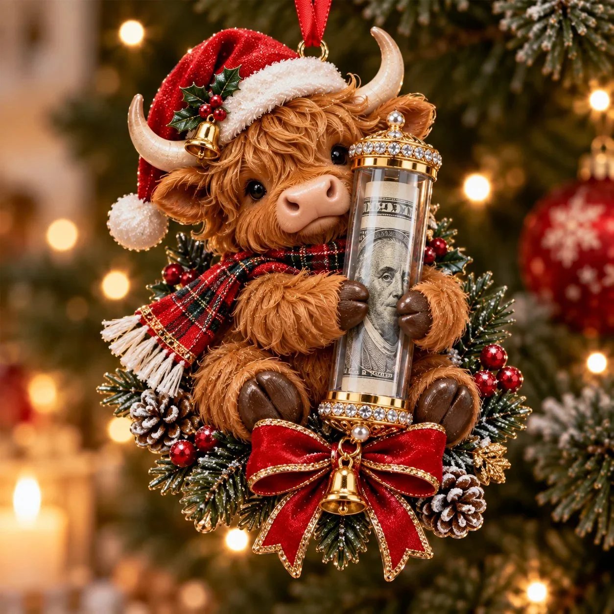 ⏳ Last Day 70% OFF – 🎄3D Christmas Money Plush Ornament | 12 Cute Animal Designs🎁