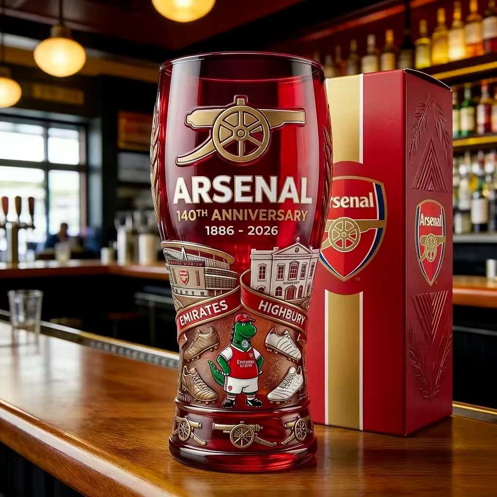 🔥Limited Edition🎁 - Arsenal 140th Anniversary Commemorative Pint Glass
