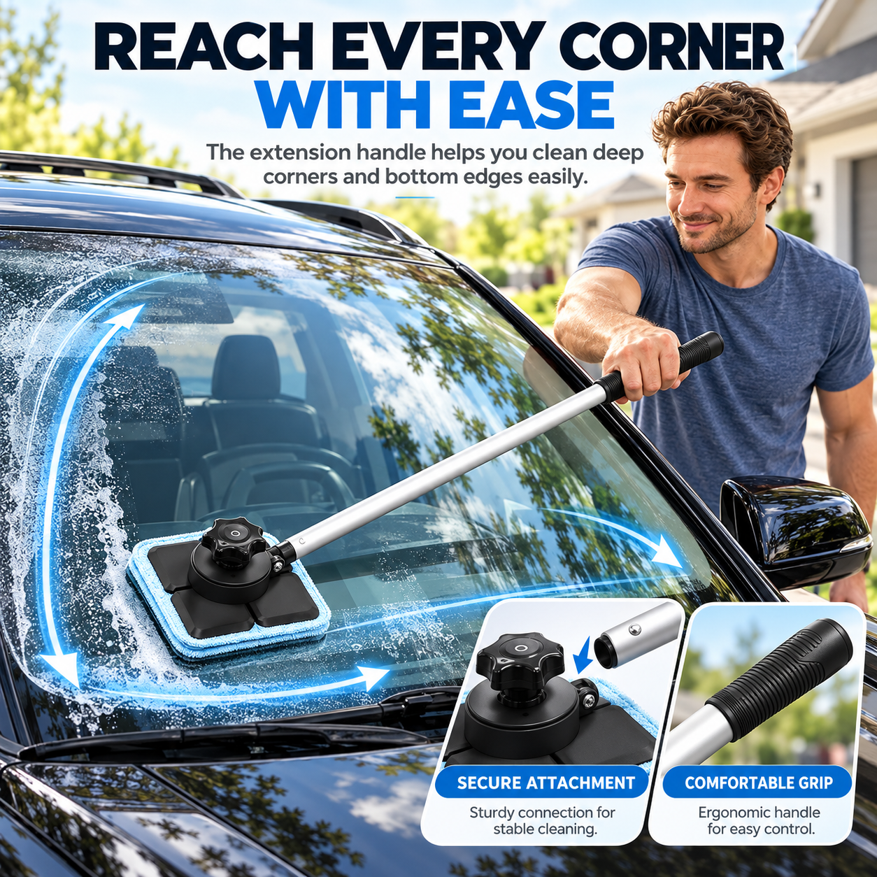 Magnetic Windshield Cleaner Core Features