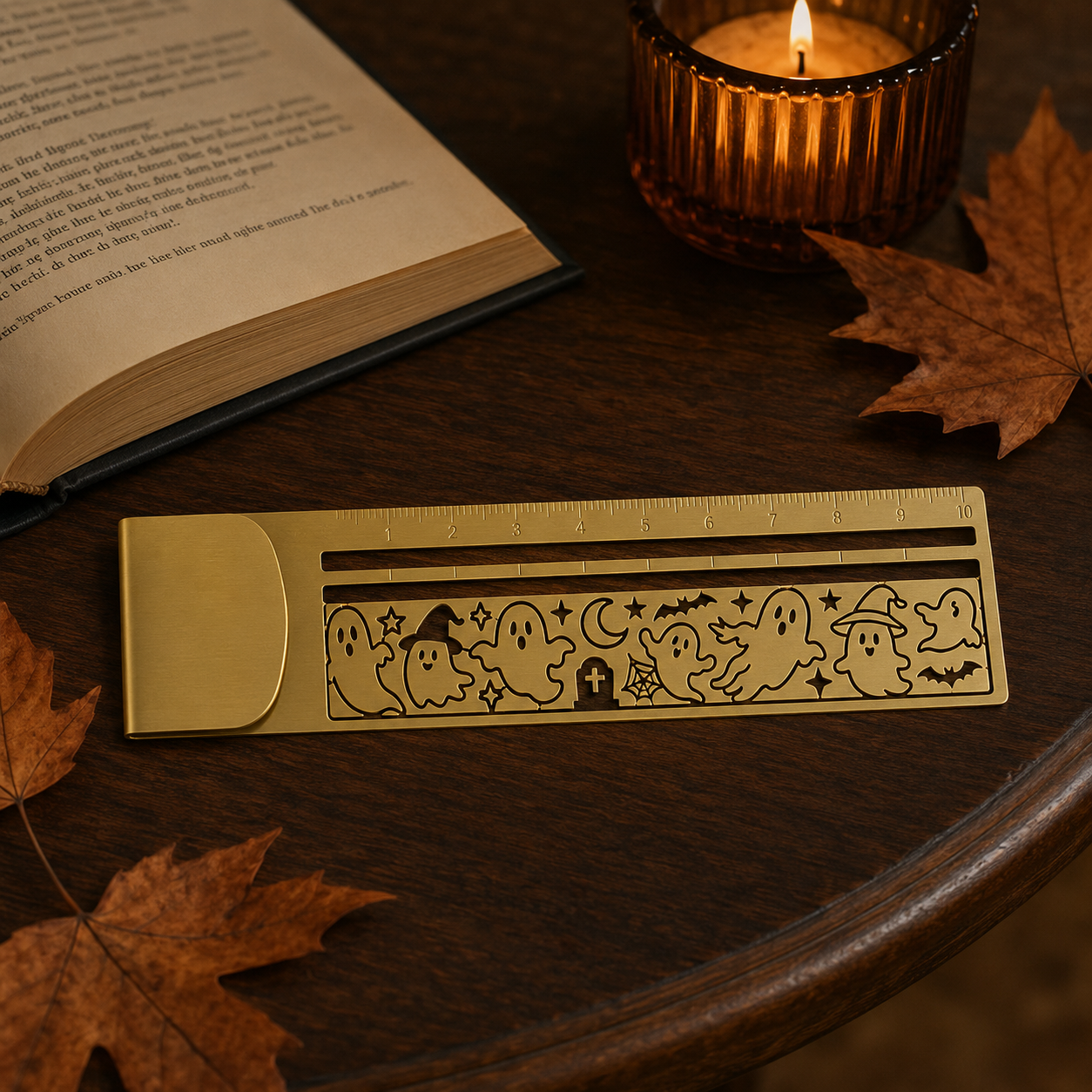 🔥Last Day 50% OFF - 😻📏 Cat Lover’s 3-in-1 Metal Bookmark Ruler | Bookmark, Ruler & Coloring