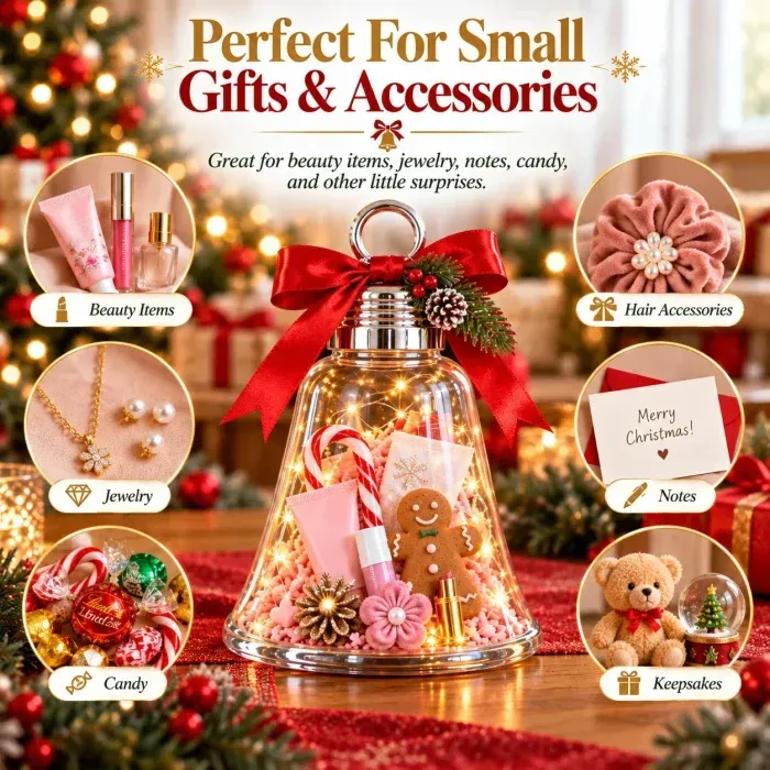 🔥Last 40pcs🎉-🎄🎁DIY Christmas Bell Gift Box - Clear DIY Surprise Container 