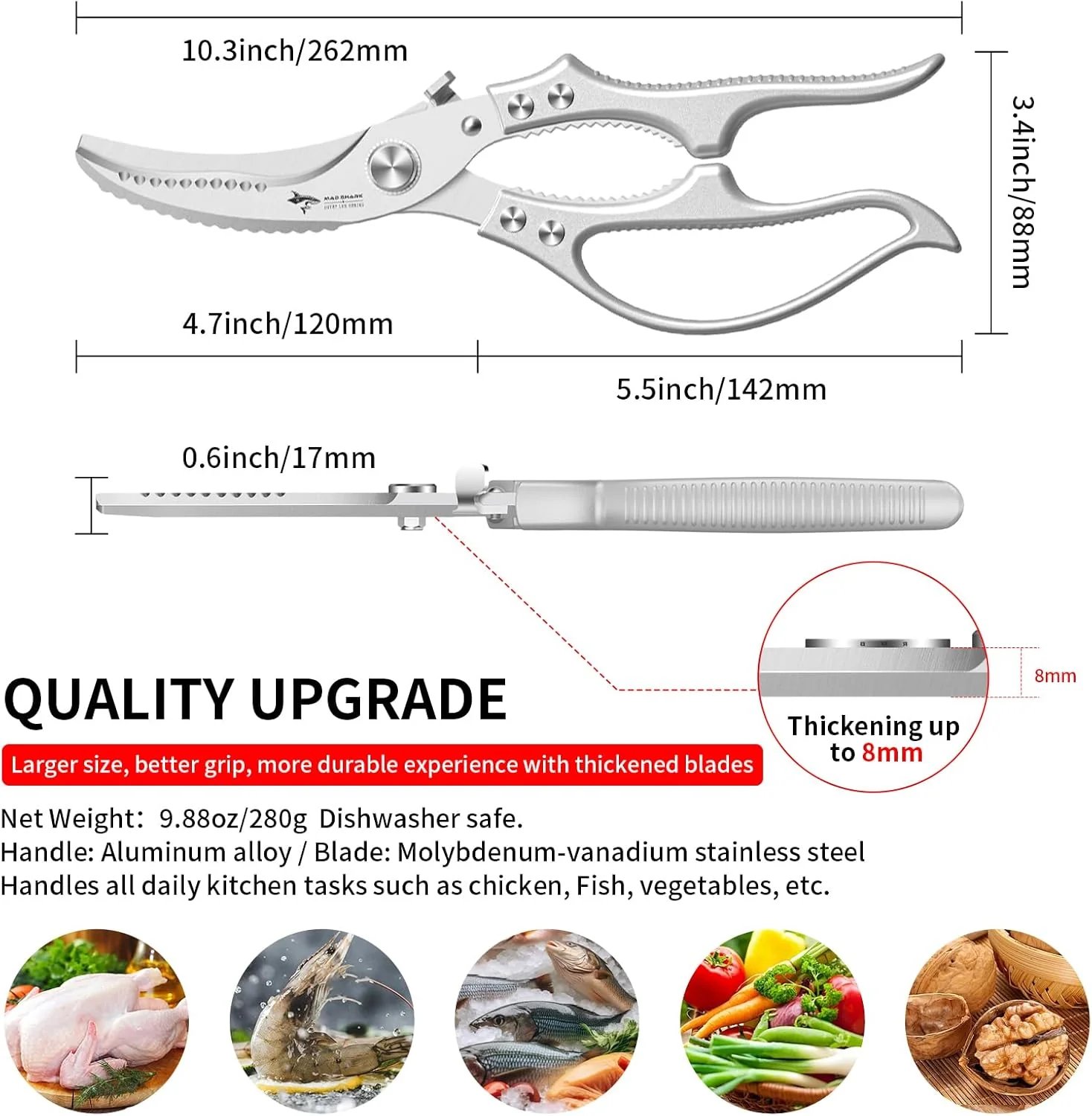 ✂️ LIMITED TIME 70% OFF! ⚡ Heavy-Duty Multifunction Kitchen Shears – 4-in-1 Tool with Fish Scaler, Bottle Opener & Safety Lock 🔪