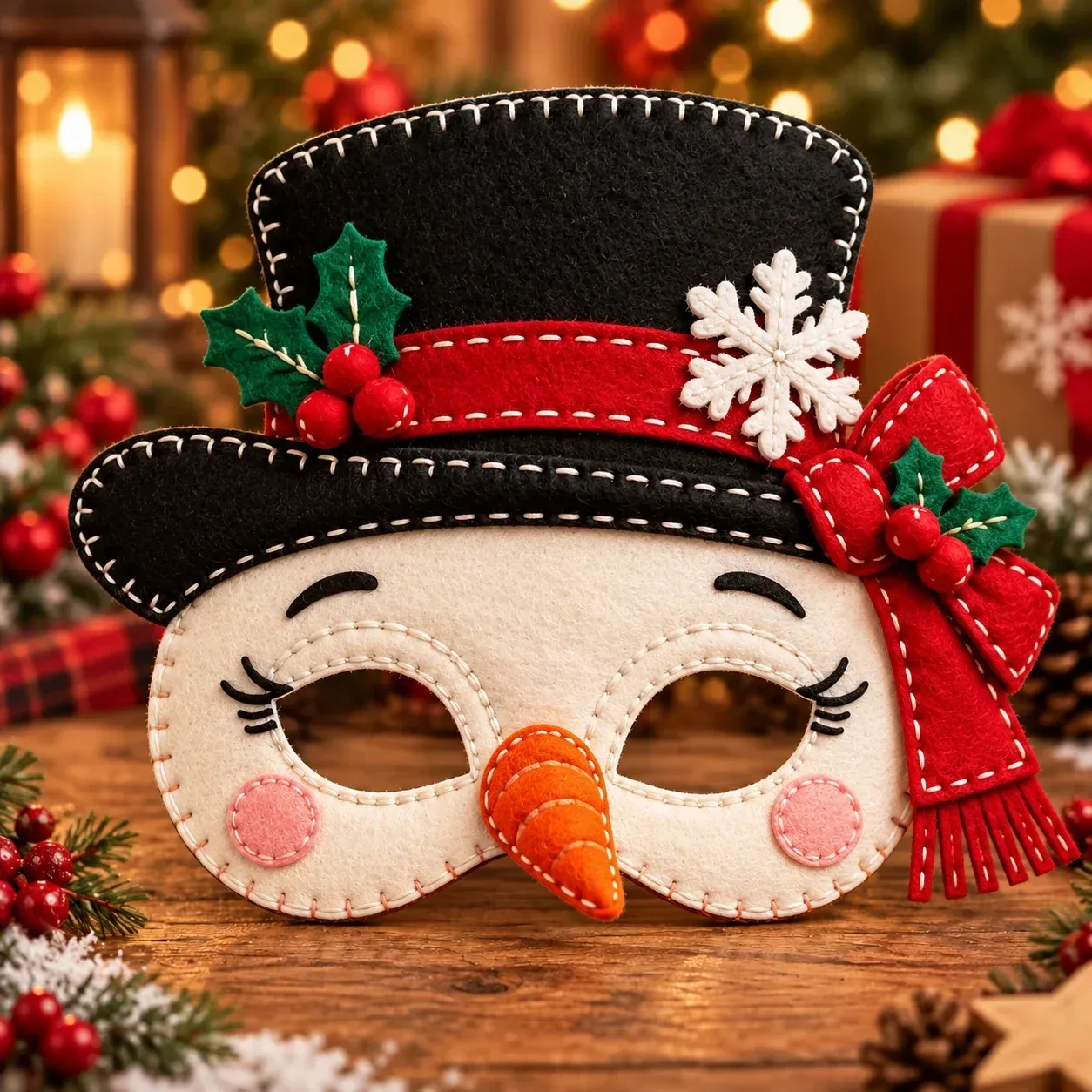 🔥Last 40pcs🎉-🎄 Handmade Christmas Felt Masks