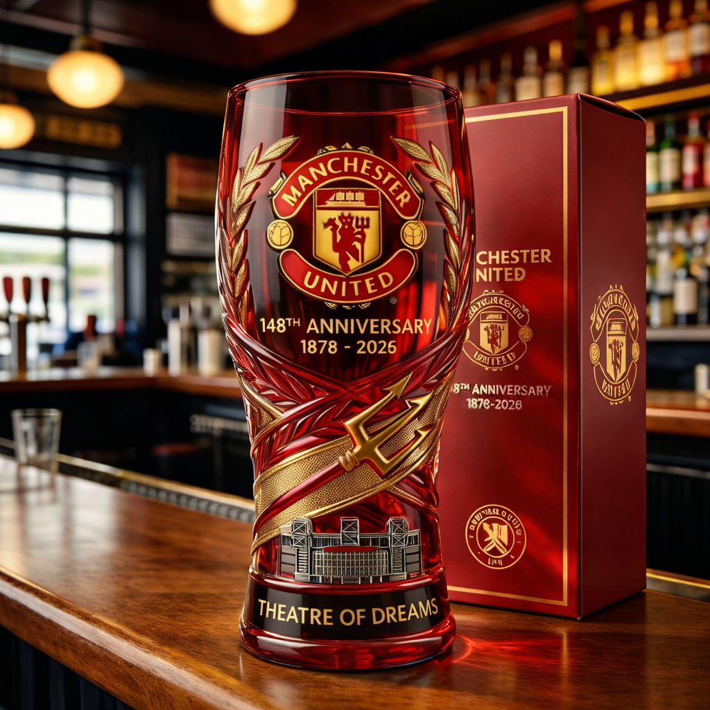 🔥Limited Edition🎁 - Manchester United 148th Anniversary Commemorative Glass