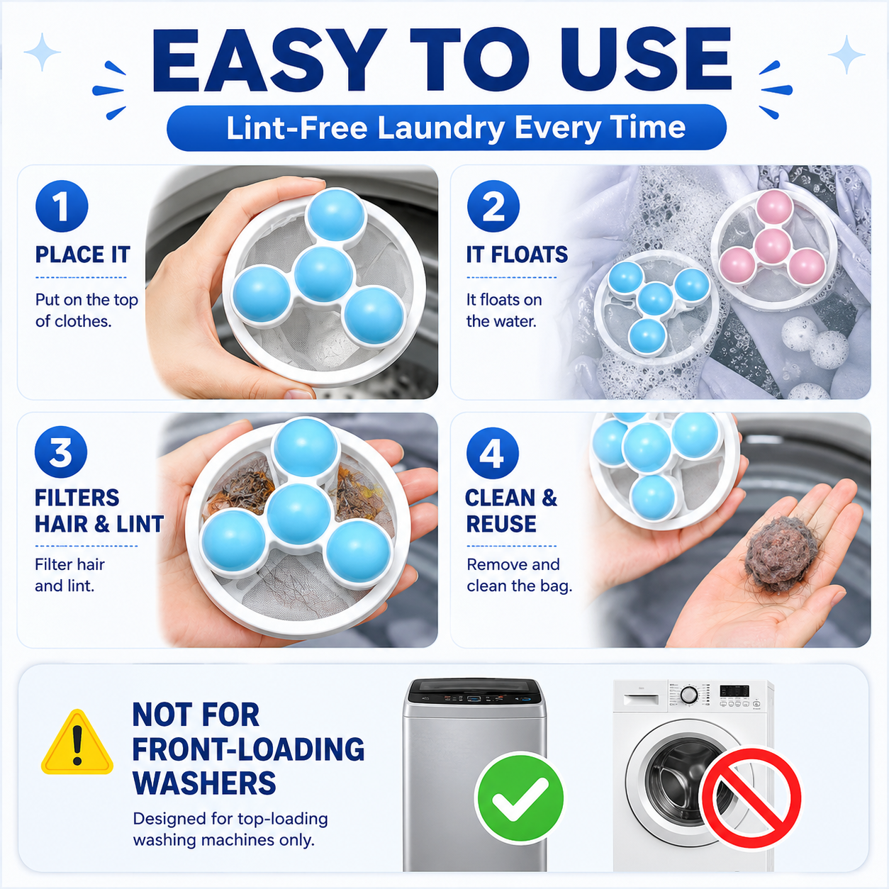 🎁Hot Sale 70% OFF🎉Floating Lint Mesh Bag For Laundry