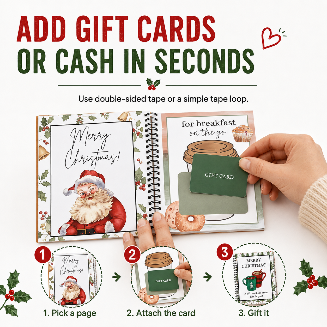 🔥 LIMITED-TIME 70% OFF — Christmas Gift Card Book