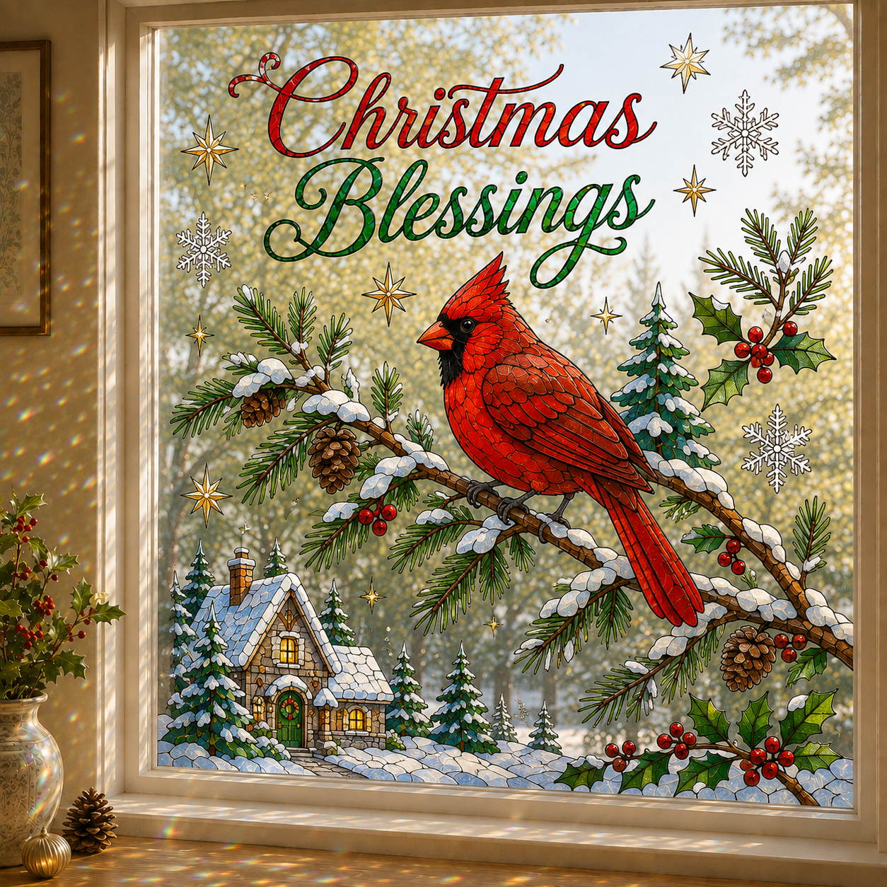 🔥Last 75pcs🎉-🎄Christmas Classics Scenic Window Sticker