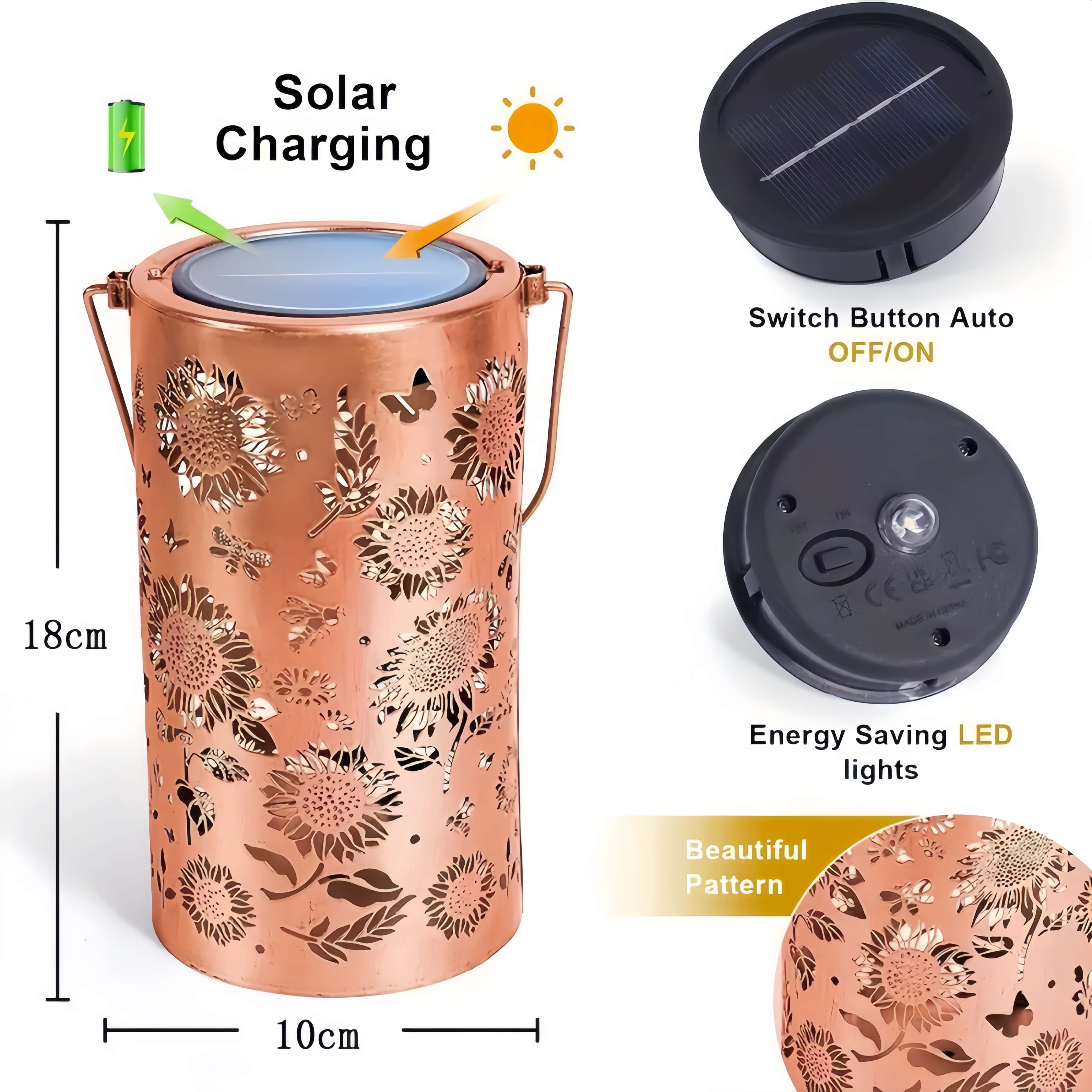🔥LAST DAY 50% OFF✨Solar Lanterns with Projection – Sunflower & Butterfly Ground Art Lights