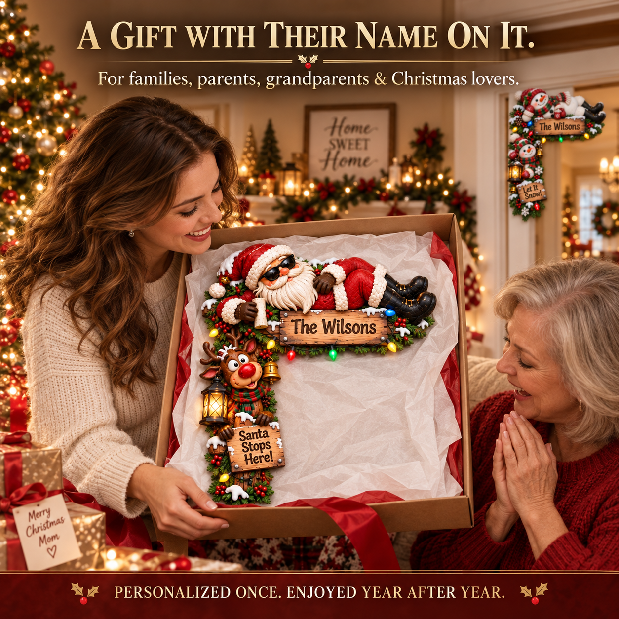 Personalized Christmas door frame decoration gift