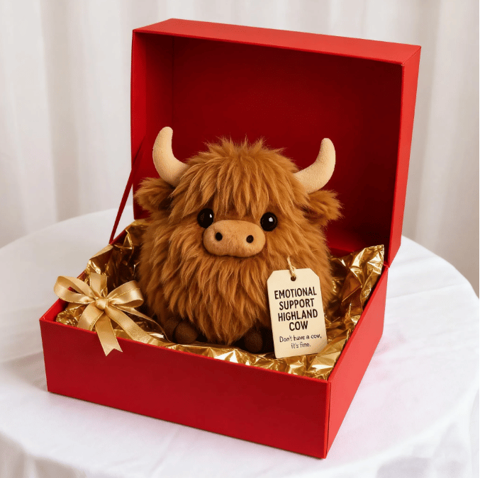 🔥Last Day 49% OFF -🐂Emotional Support Highland Cow Plush