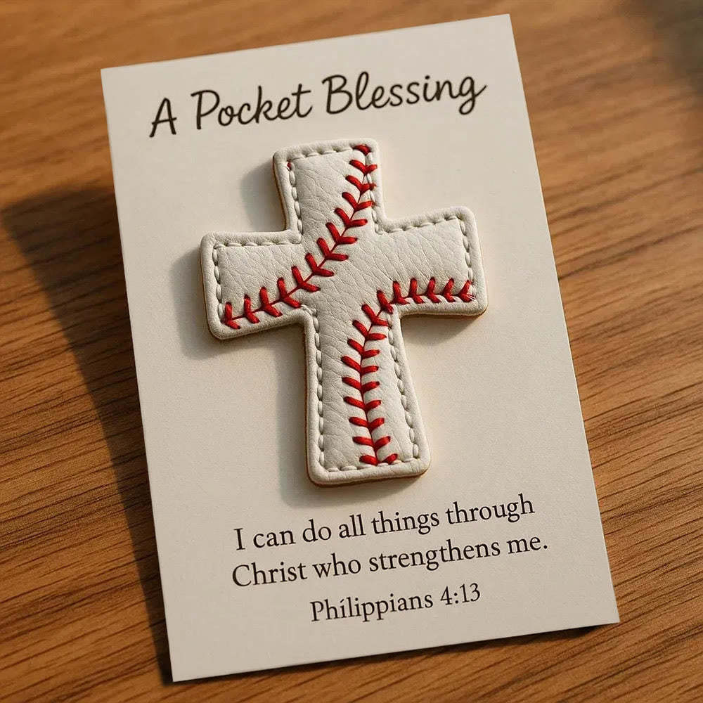 A Pocket Blessing – Baseball Cross Edition(⚾Baseball、🥎Softball、🏈 American Football)