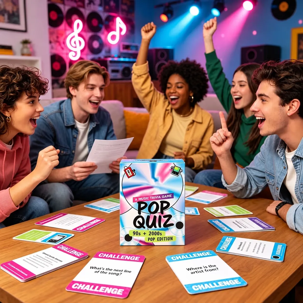 🔥Last 40pcs🎉-Lyrics Pop Quiz Pop Quiz 90s & 2000s Edition Music Trivia Game