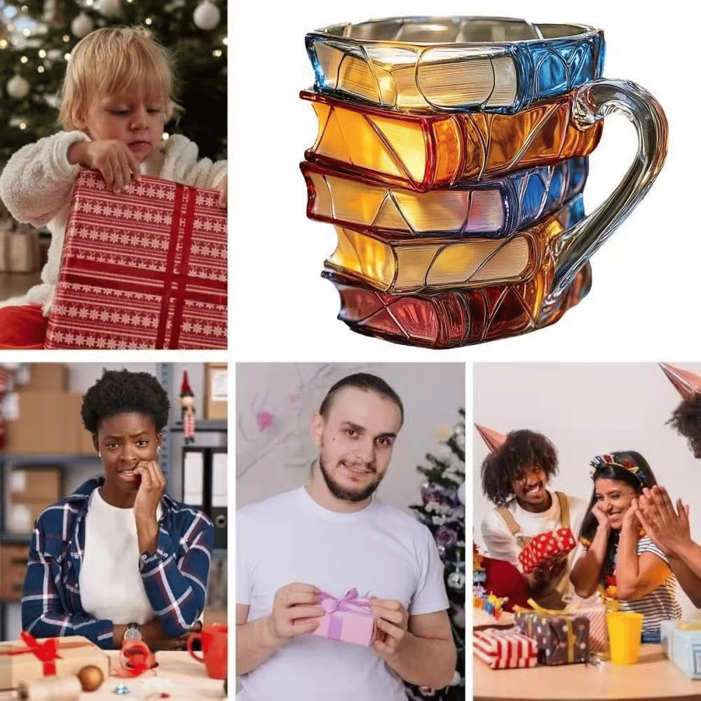 🎄Christmas Sale 49% Off❄️Novelty 3D Painted Book Mug— Where Literature Meets Art in Your Morning Routine 📚☕