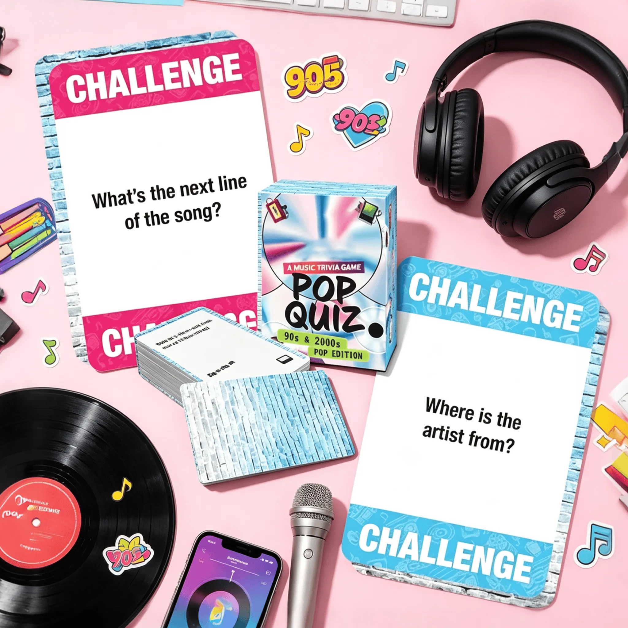 🔥Last 40pcs🎉-Lyrics Pop Quiz Pop Quiz 90s & 2000s Edition Music Trivia Game