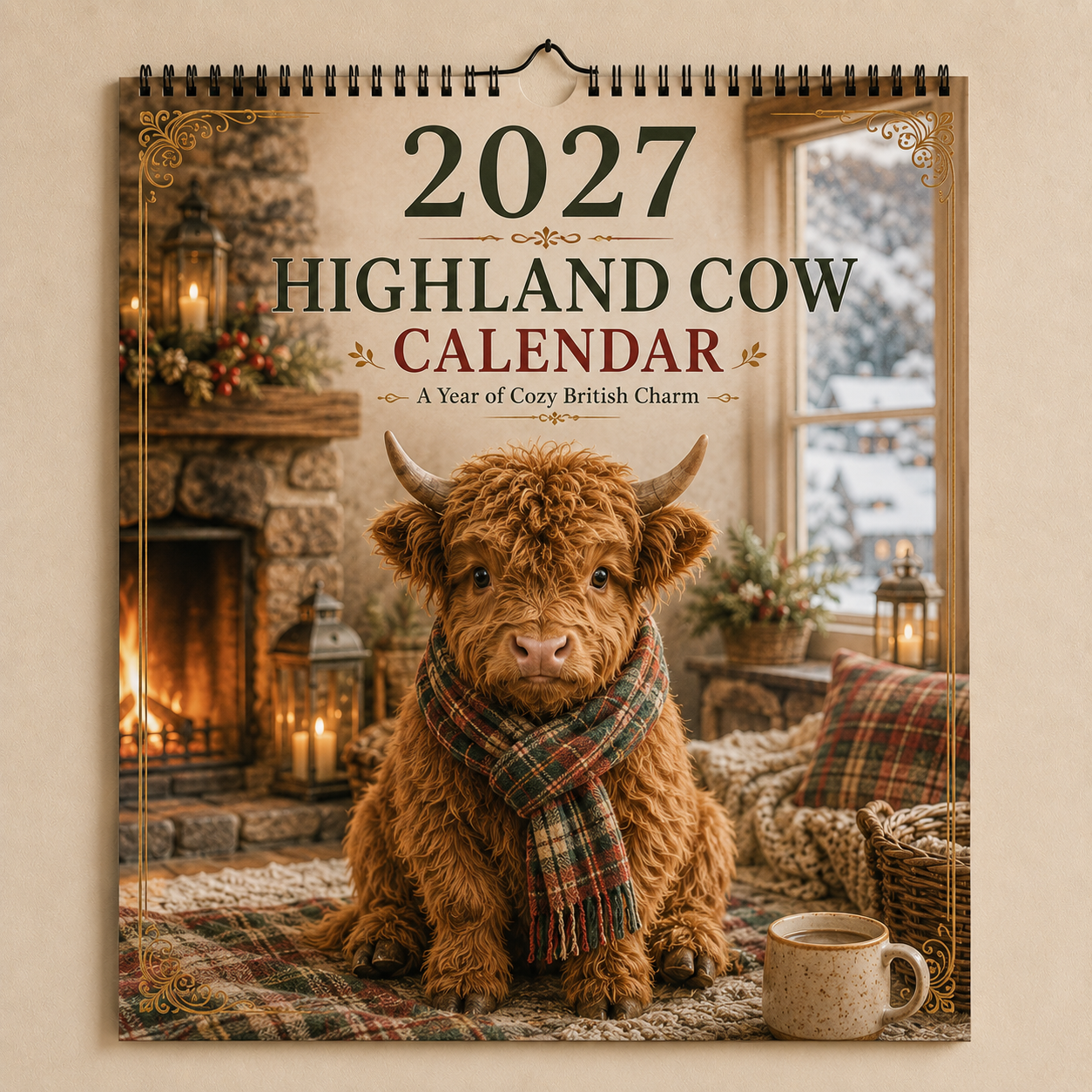 🔥Last day 70% OFF -🐮 2027 Highland Cows Seasons Calendar