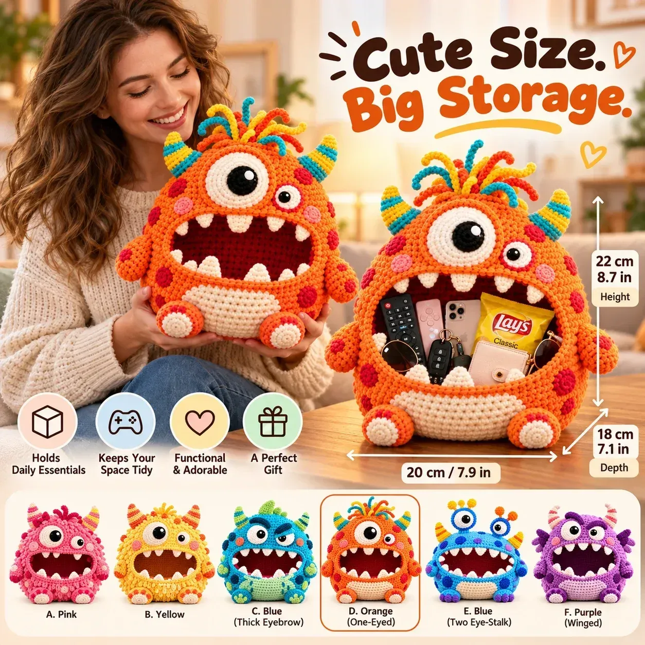 Clutter Munchers Size and Storage Capacity