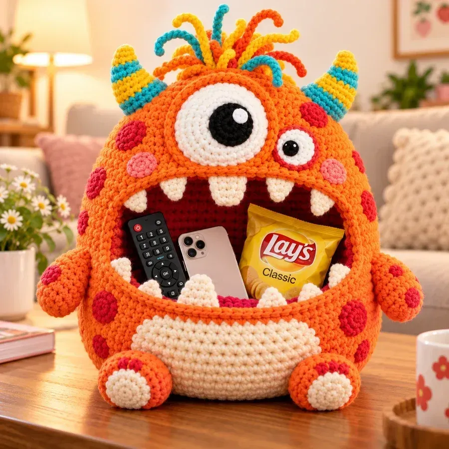 Orange Cyclops Snack Monster