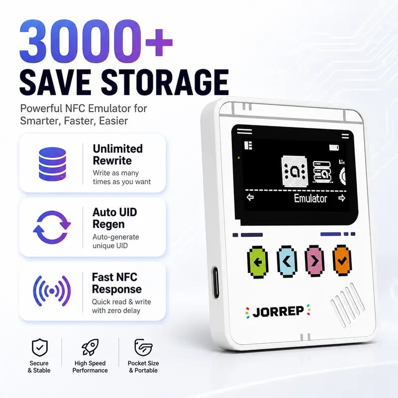 LIMITED TIME 70% OFF! ⚡-💥🏆 Pro NFC Tag Emulator: Intelligent Multi-Game Reader with 1.4" OLED Screen – 3000+ Saves, Unlimited Rewrite & Auto UID Regen for Ultimate Gaming 🚀