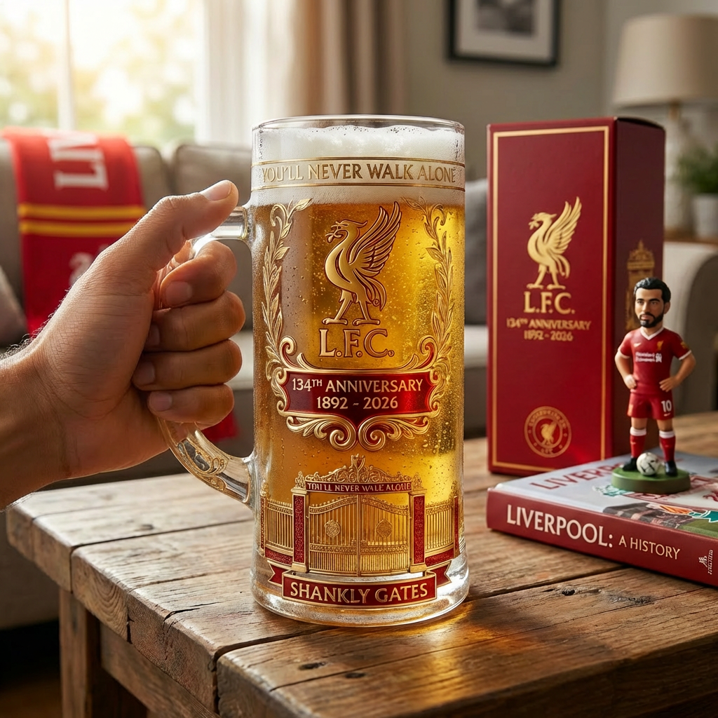 Liverpool FC 134th Anniversary Commemorative Glass