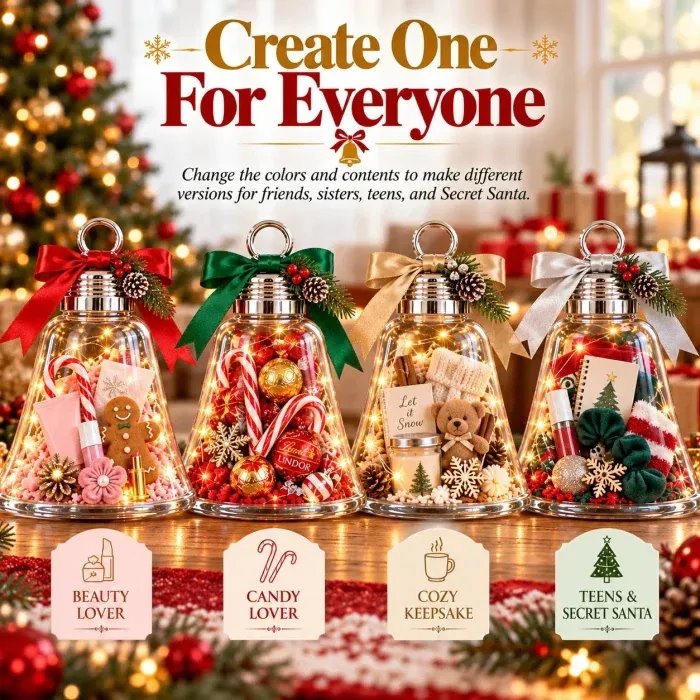 🔥Last 40pcs🎉-🎄🎁DIY Christmas Bell Gift Box - Clear DIY Surprise Container 