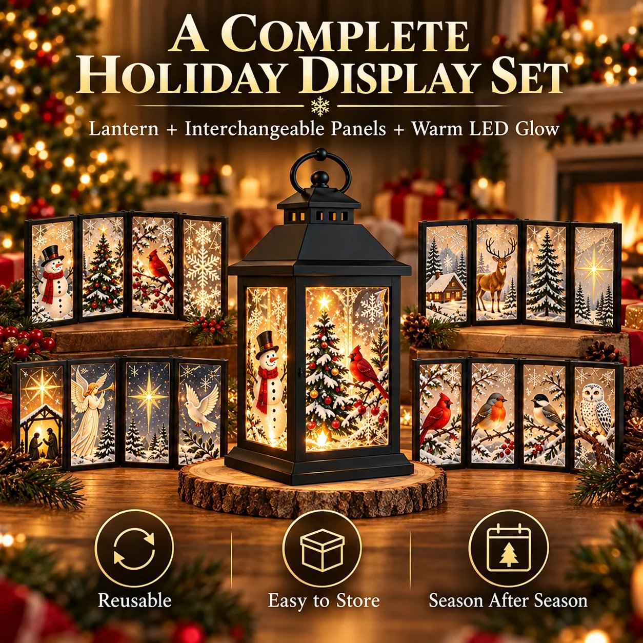 🔥Limited time 70% OFF - 🎄✨ Interchangeable Crystal Lantern – Light-Up Holiday Décor(📦Buy 2 Free Shipping)