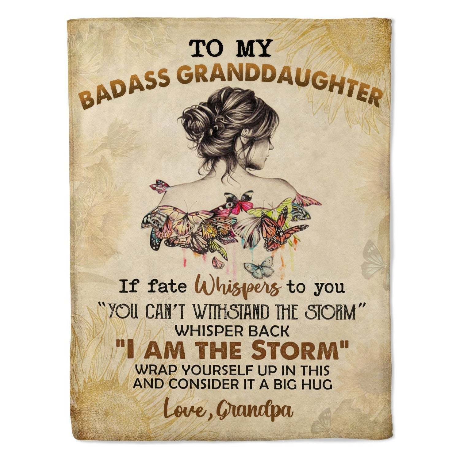 To My Granddaughter - A945 - Premium Blanket
