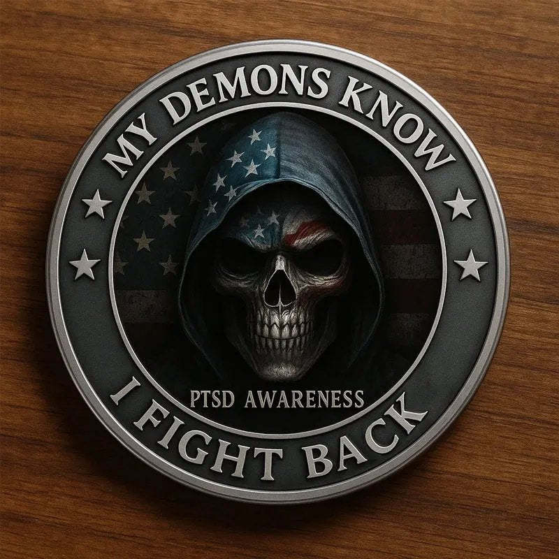 PTSD Awareness Veterans Challenge Coin