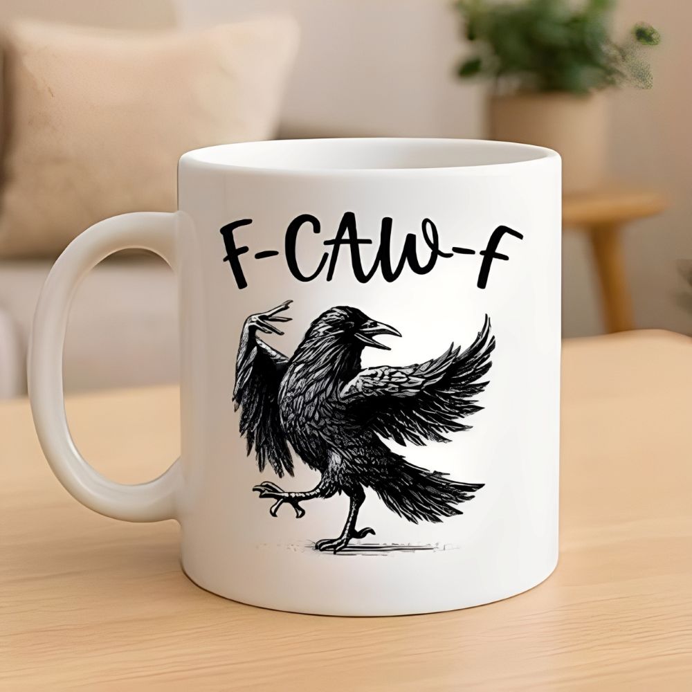 F Caw F Themed Accent Coffee Mug