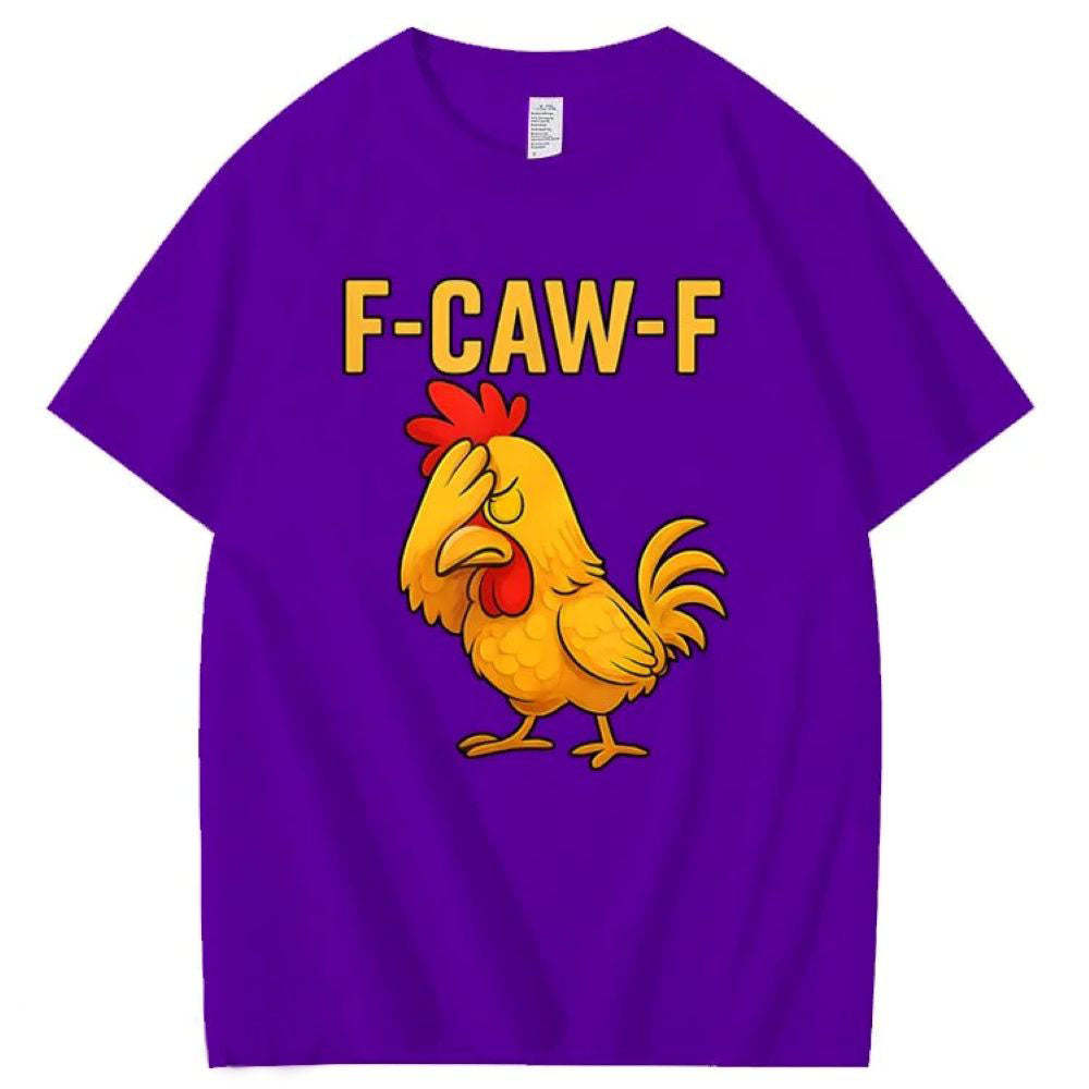 F-Caw-F Helpless Chicken Pattern T-Shirt