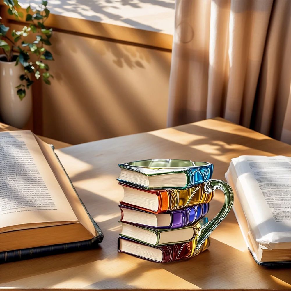 Emerald Painted Book Mug