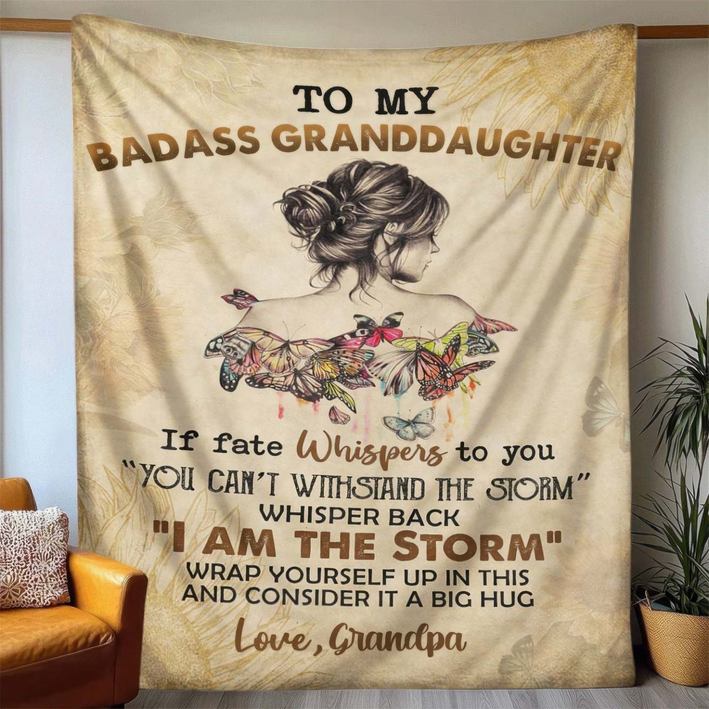To My Granddaughter - A945 - Premium Blanket