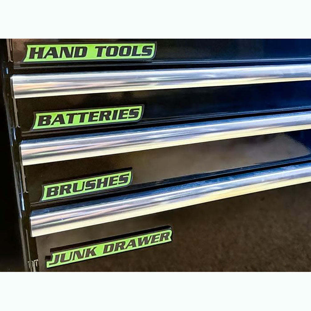 Premium Magnetic Toolbox Labels for Tool Organization - 12 Pack of High Quality 3D Printed Magnets