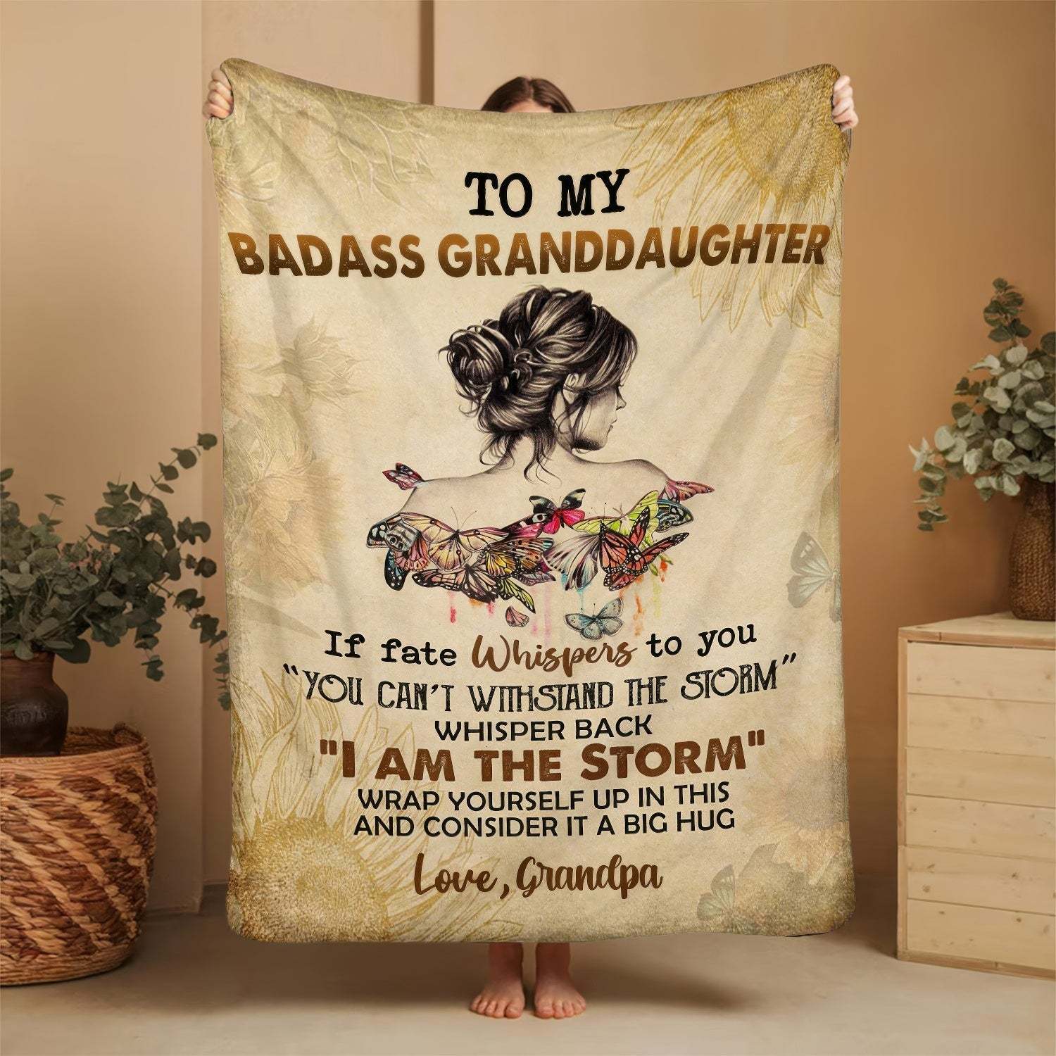 To My Granddaughter - A945 - Premium Blanket