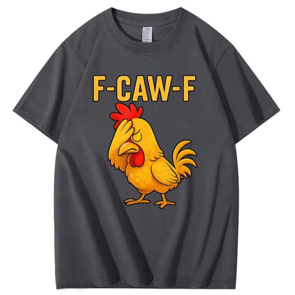 F-Caw-F Helpless Chicken Pattern T-Shirt