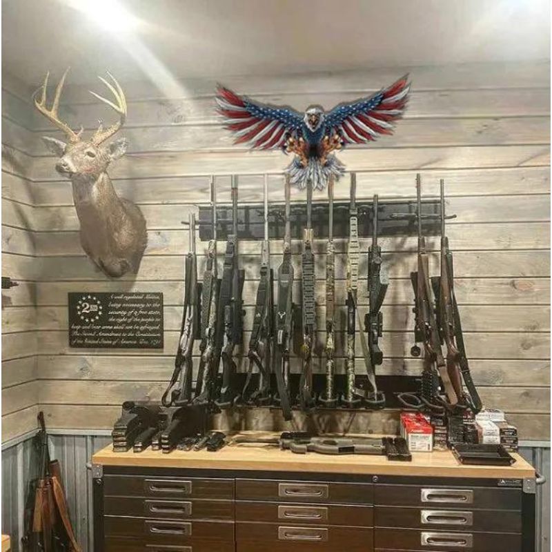 Bald Eagle with Flag Wings