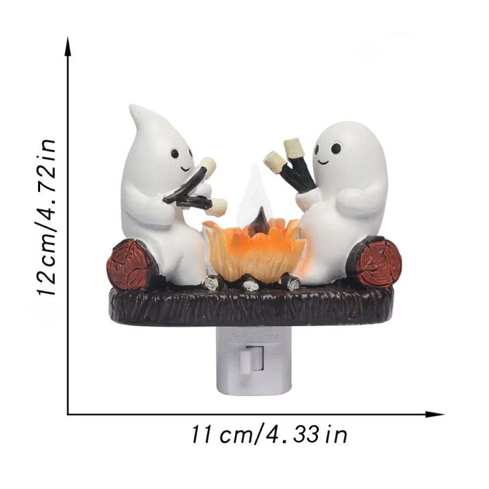 Halloween Ghost Campfire Flickering Night Light