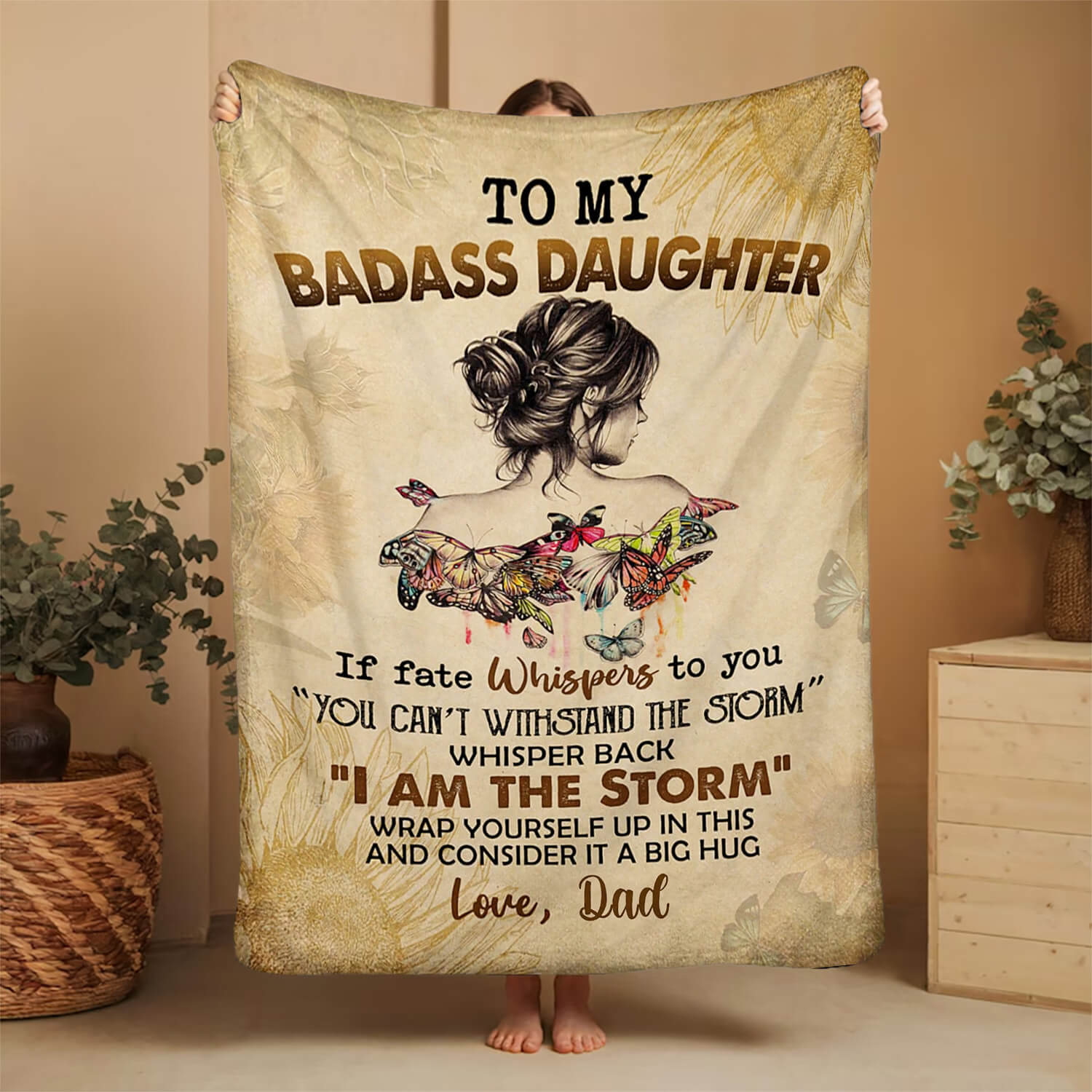 To My Daughter/Granddaughter - A945 - Premium Blanket