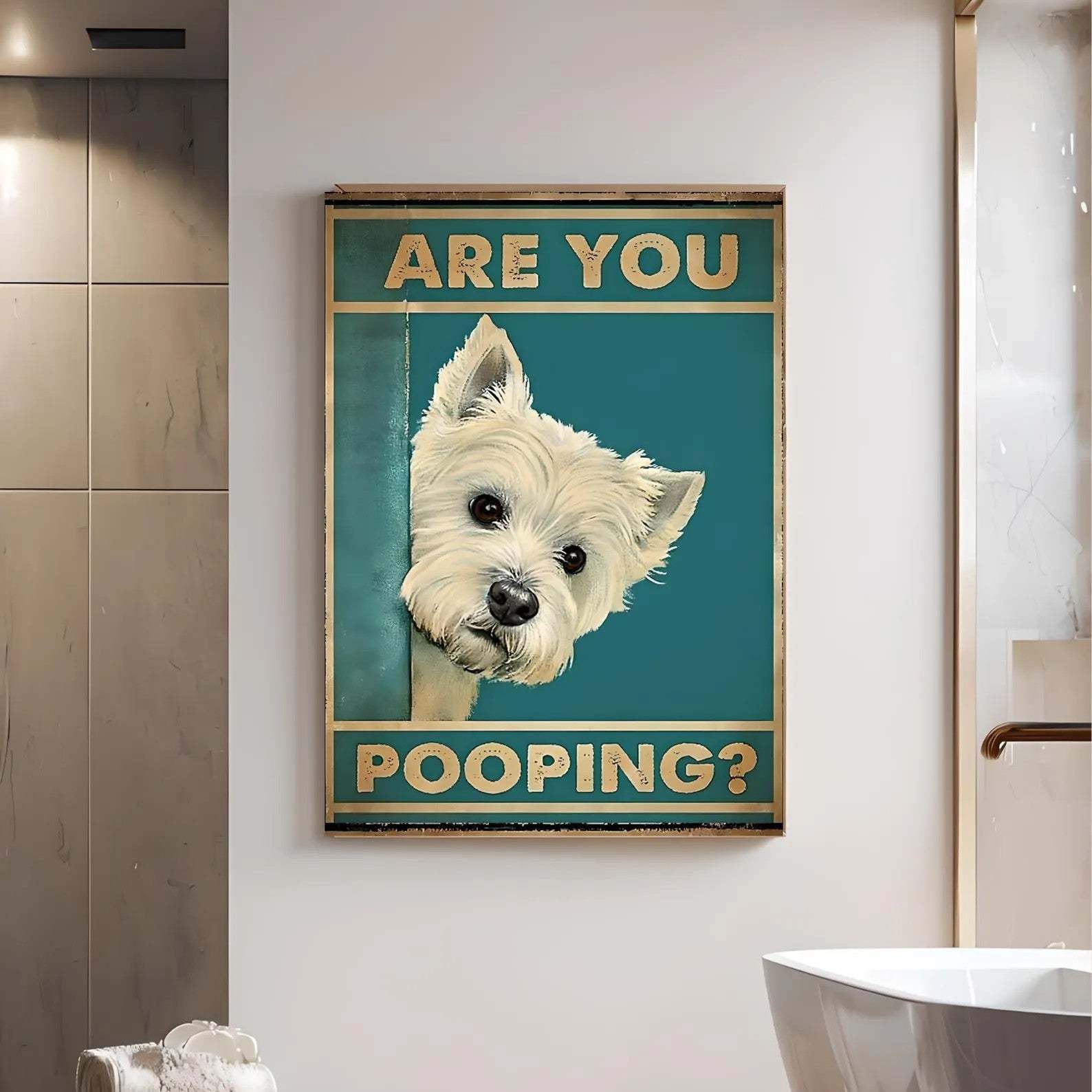 Vintage Black & White Humor Metal Sign