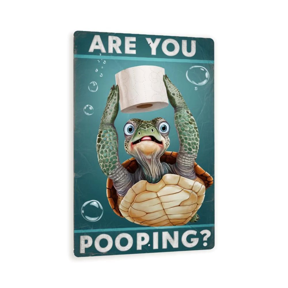 Vintage Black & White Humor Metal Sign