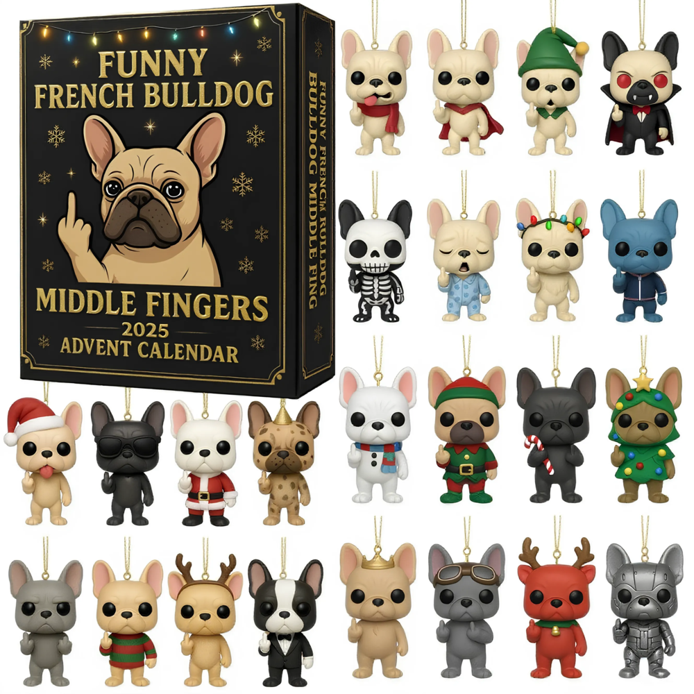 Christmas Gift--2025 Funny French Bulldog Advent Calendar