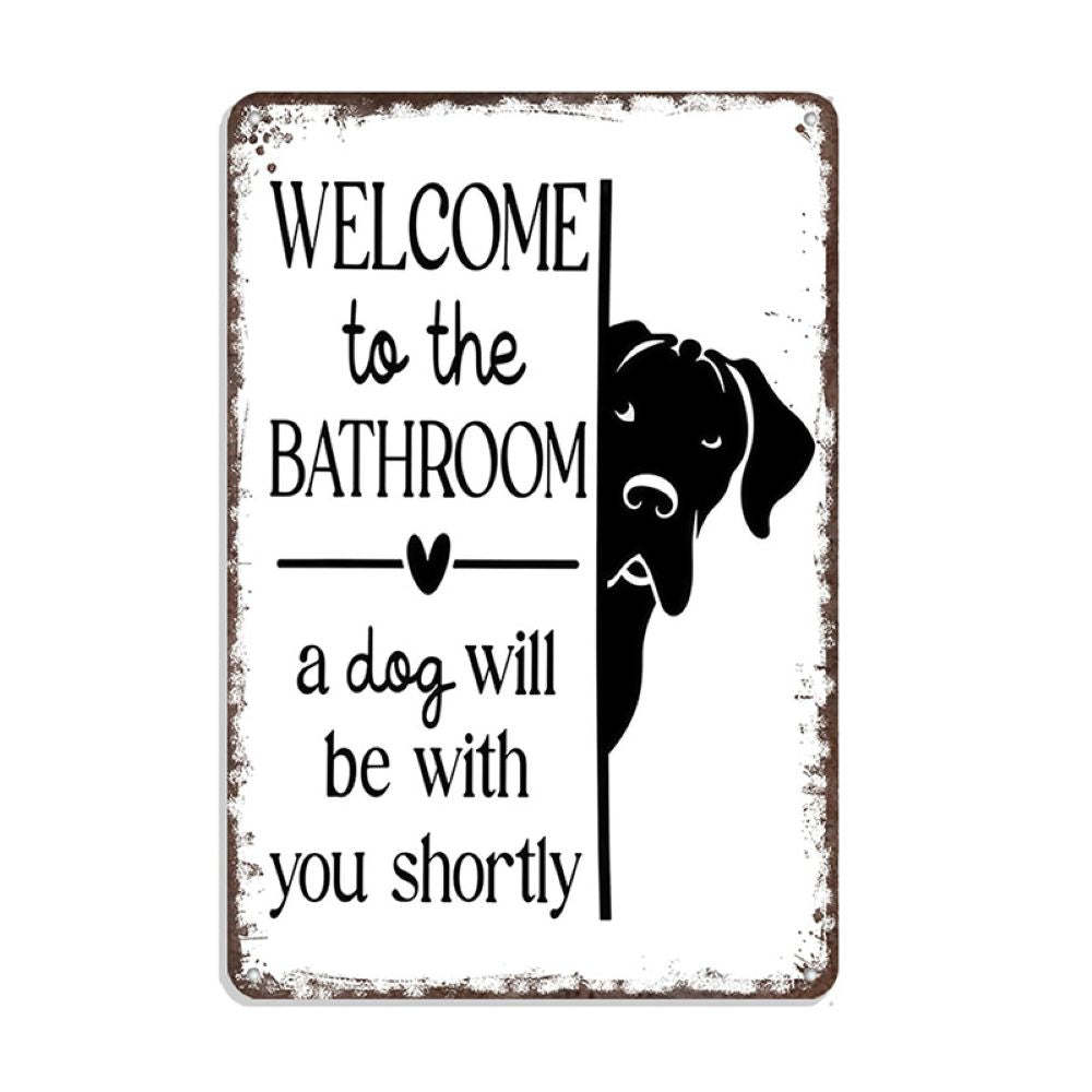 Vintage Black & White Humor Metal Sign