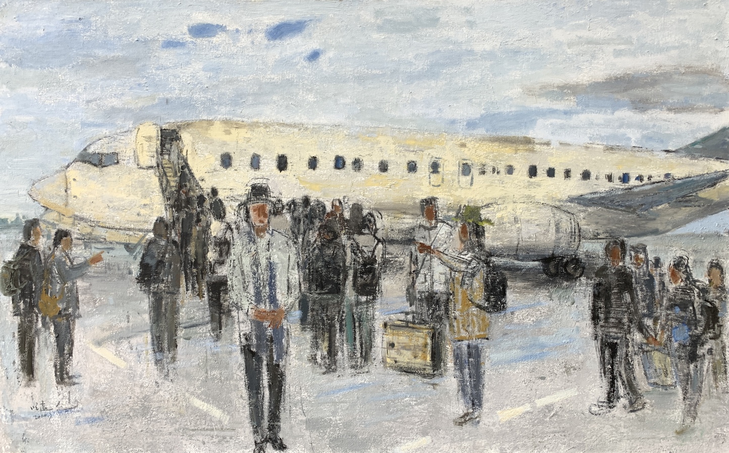 “Scenes on the Journey Home” Oil on Canvas｜120cm × 75cm｜One-of-a-Kind Original Work