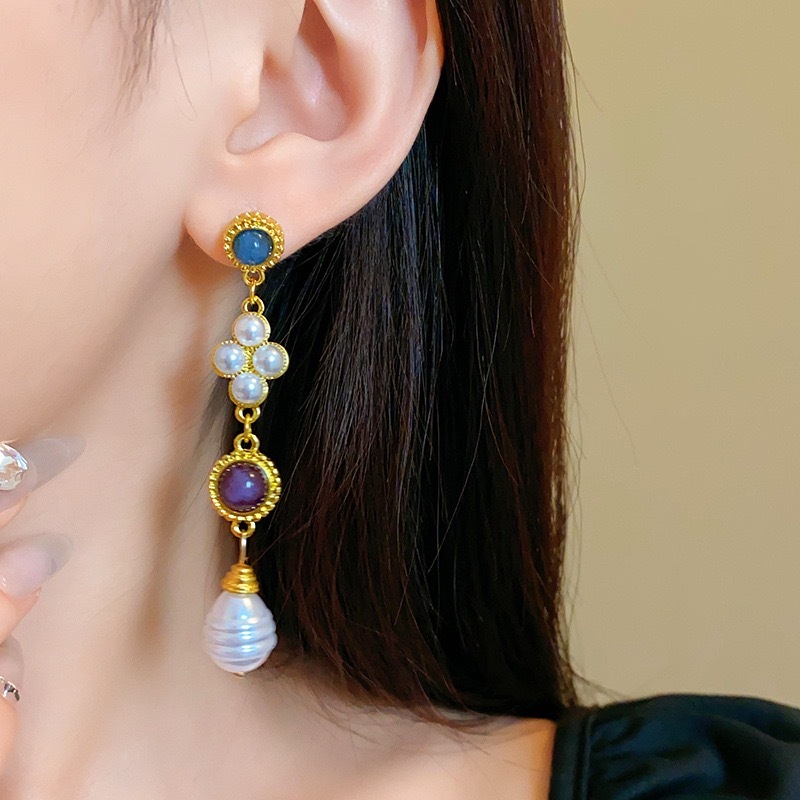 Vintage Geometric Imitation Pearl Double-Layer Choker Necklace – Court Style, Fashionable & Unique Statement Jewelry