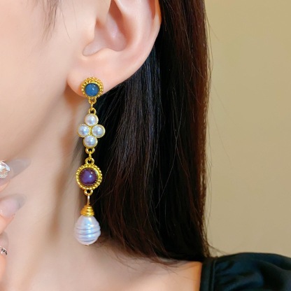 Vintage Geometric Imitation Pearl Double-Layer Choker Necklace – Court Style, Fashionable & Unique Statement Jewelry