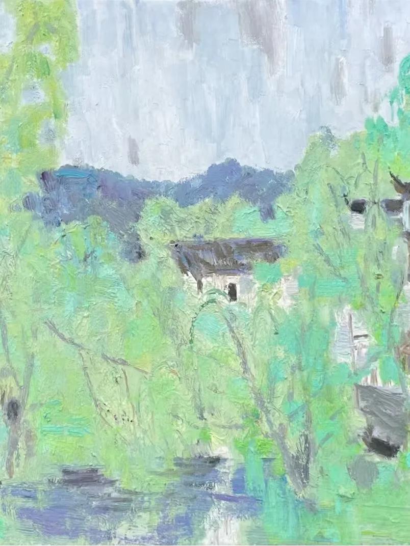 《Spring in Wuyuan》 Original oil painting/Size:40cm*60cm
