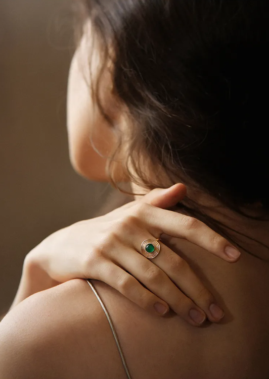 Woven Straw-Inspired Retro Ring · Original Design Pinky Ring / Statement Ring · Niche High-End Style New Year Collection · Earrings · Necklace